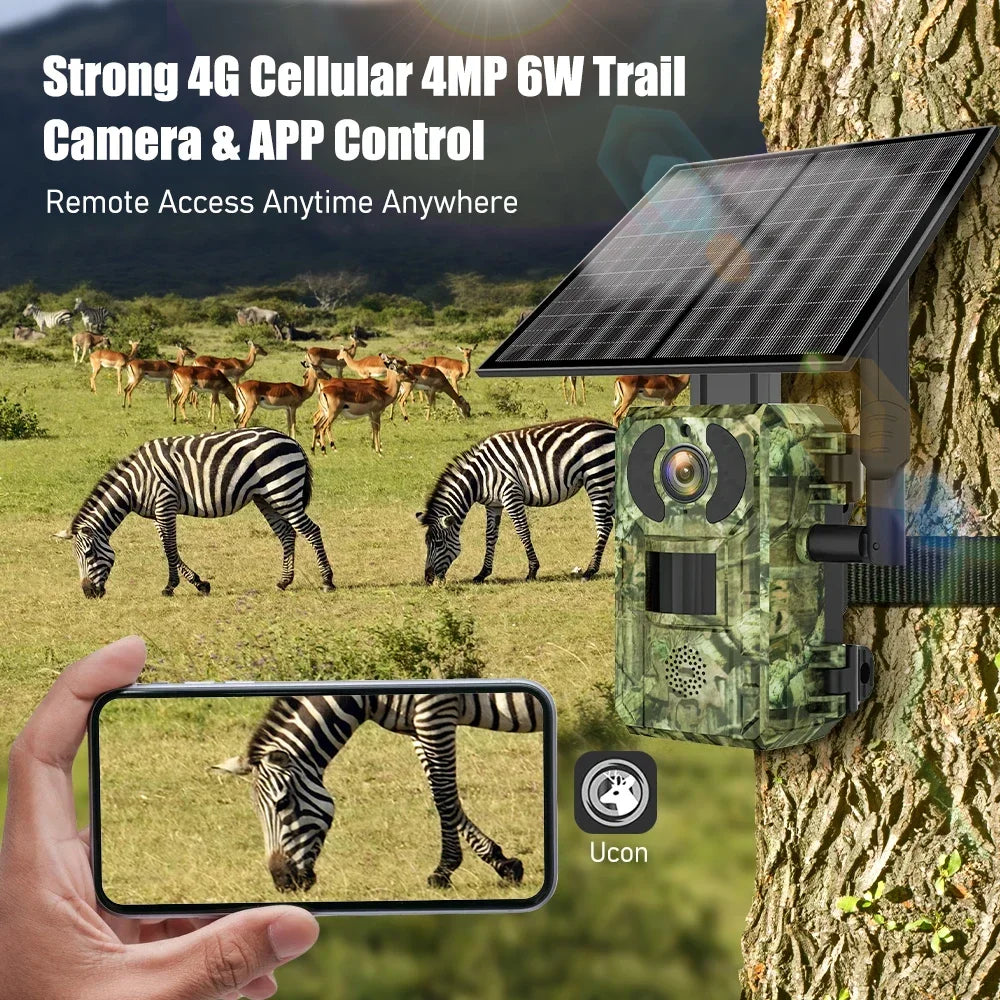 Nyctra Sentinel — Caméra de chasse 4G solaire · Vision nocturne sans lueur
