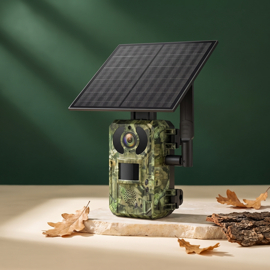 Nyctra Sentinel — caméra de chasse 4G solaire, packshot studio